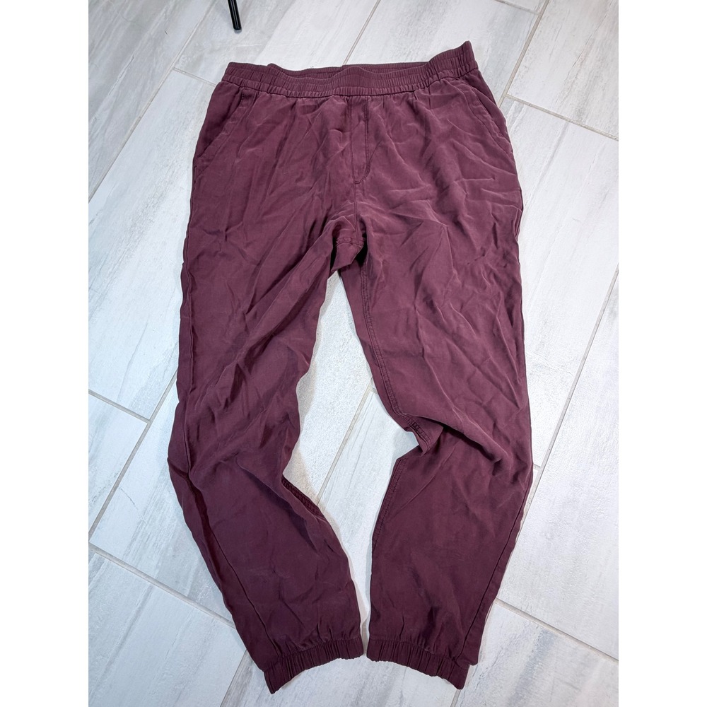Old Navy Womens XL Tall Burgundy Rayon Blend Elastic Waist Jogger Pants Maroon